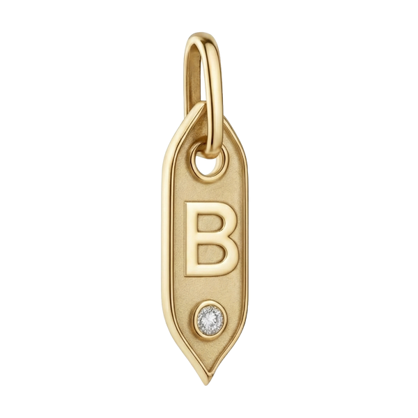Initial Pendant Charms in Sterling Silver (25.00 mm)