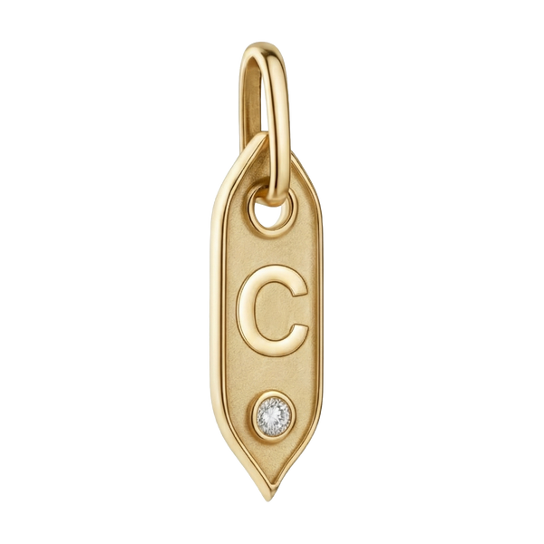 Initial Pendant Charms in Sterling Silver (25.00 mm)