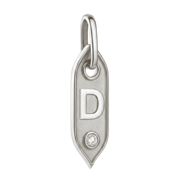 Initial Pendant Charms in Sterling Silver (25.00 mm)