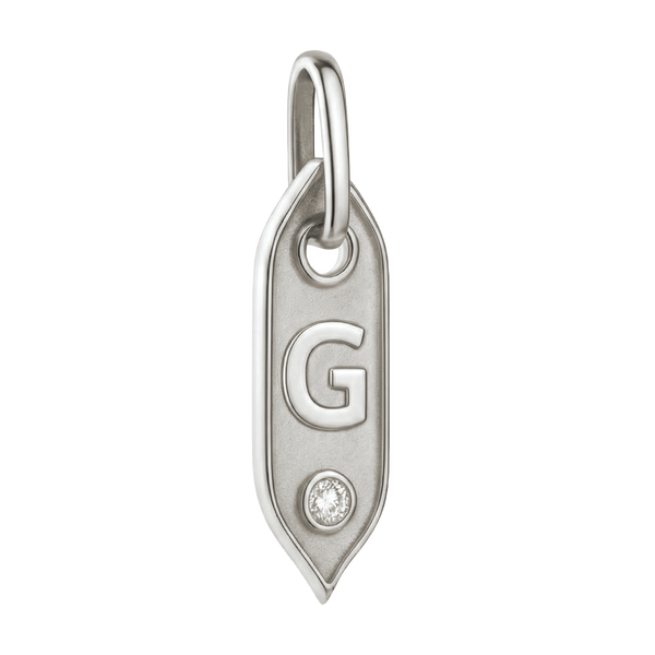 Initial Pendant Charms in Sterling Silver (25.00 mm)
