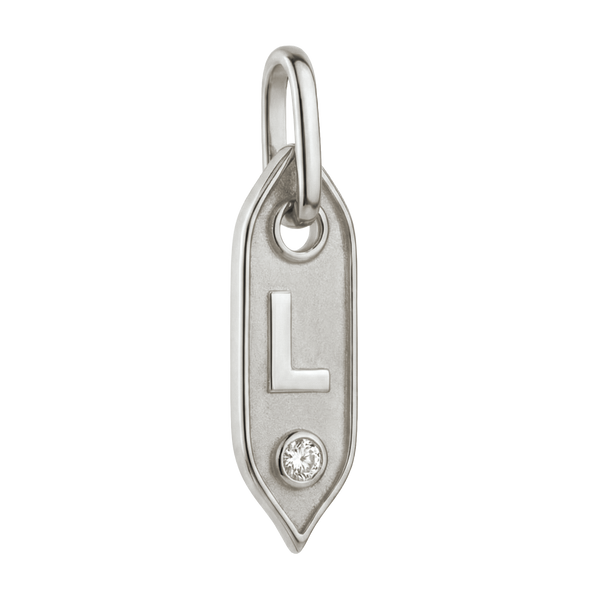 Initial Pendant Charms in Sterling Silver (25.00 mm)