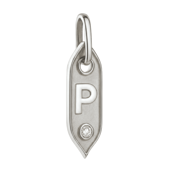 Initial Pendant Charms in Sterling Silver (25.00 mm)