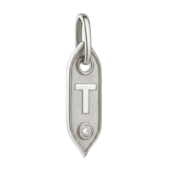 Initial Pendant Charms in Sterling Silver (25.00 mm)