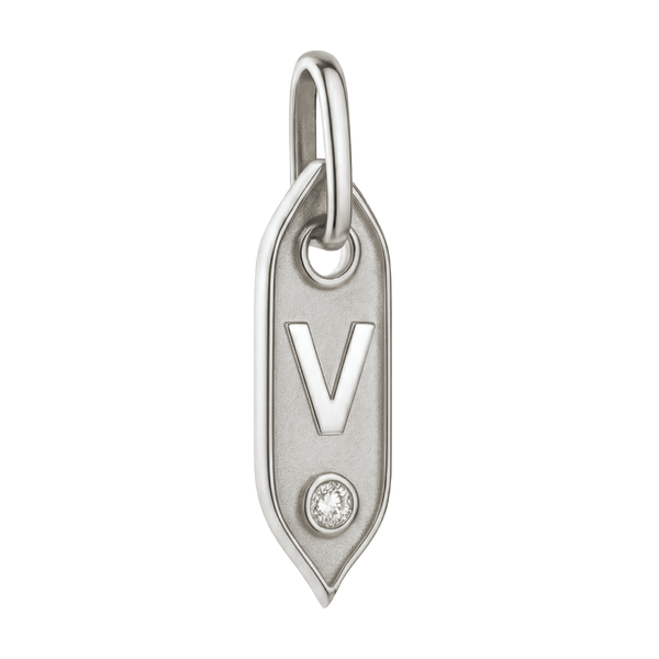 Initial Pendant Charms in Sterling Silver (25.00 mm)