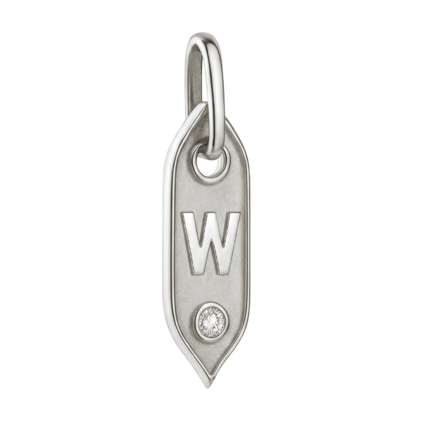 Initial Pendant Charms in Sterling Silver (25.00 mm)