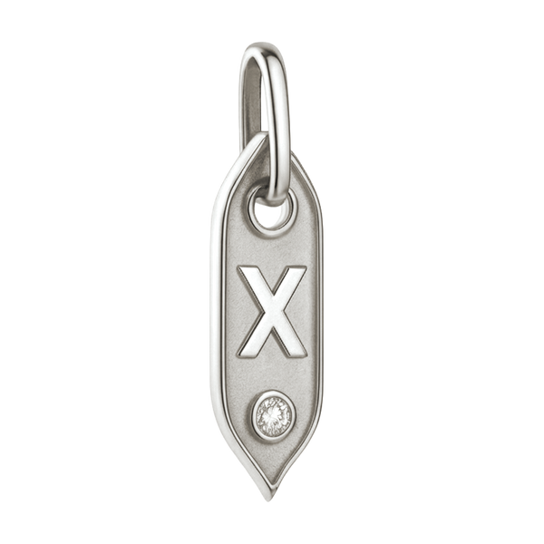 Initial Pendant Charms in Sterling Silver (25.00 mm)