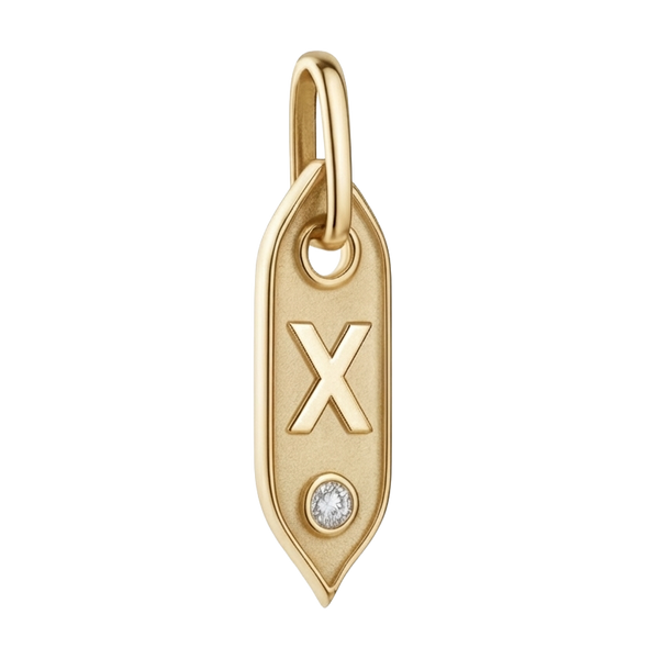 Initial Pendant Charms in Sterling Silver (25.00 mm)