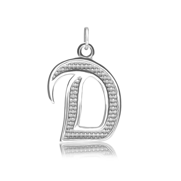 ITI NYC Fancy Pro Caption Bold with Beaded Design in Sterling Silver (17mm) (100% Polished with Bail)