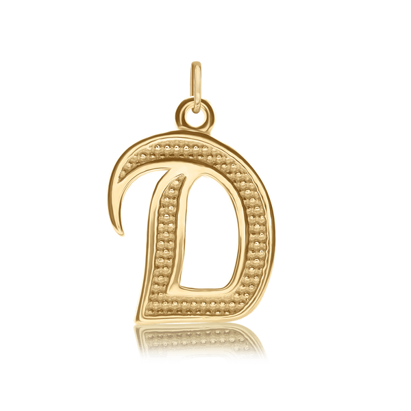 ITI NYC Fancy Pro Caption Bold with Beaded Design in 14K Gold (17mm) (100% Polished with Bail)