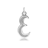 ITI NYC Fancy Pro Caption Bold with Beaded Design in Sterling Silver (17mm) (100% Polished with Bail)