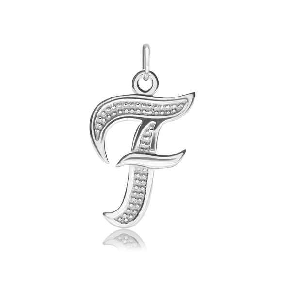 ITI NYC Fancy Pro Caption Bold with Beaded Design in Sterling Silver (17mm) (100% Polished with Bail)