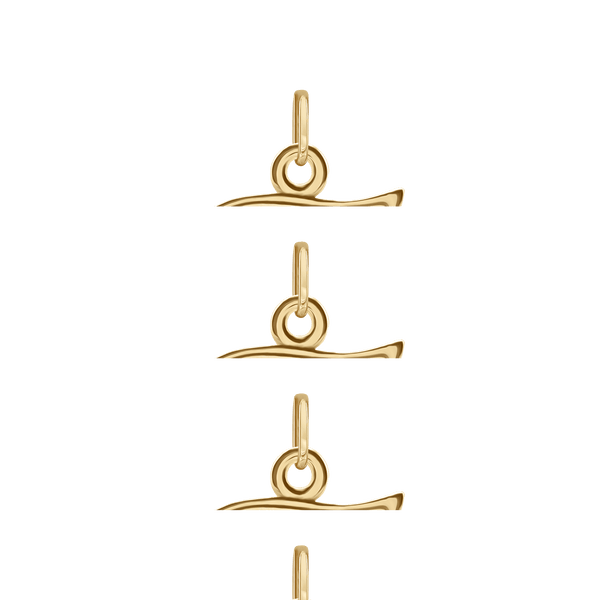 ITI NYC Fancy Pro Caption Bold with Beaded Design in Sterling Silver (17mm) (100% Polished with Bail)