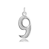 ITI NYC Fancy Pro Caption Bold with Beaded Design in Sterling Silver (17mm) (100% Polished with Bail)