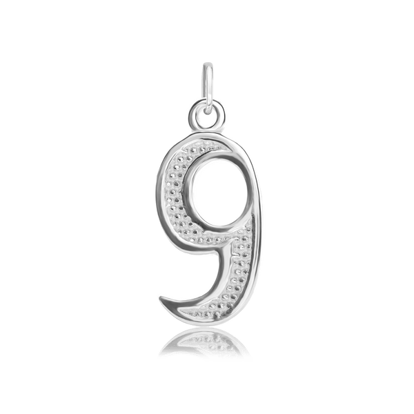 ITI NYC Fancy Pro Caption Bold with Beaded Design in Sterling Silver (17mm) (100% Polished with Bail)