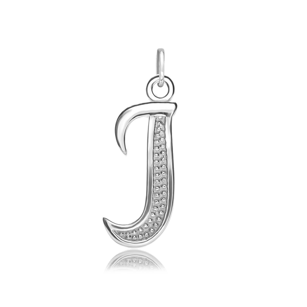 ITI NYC Fancy Pro Caption Bold with Beaded Design in Sterling Silver (17mm) (100% Polished with Bail)