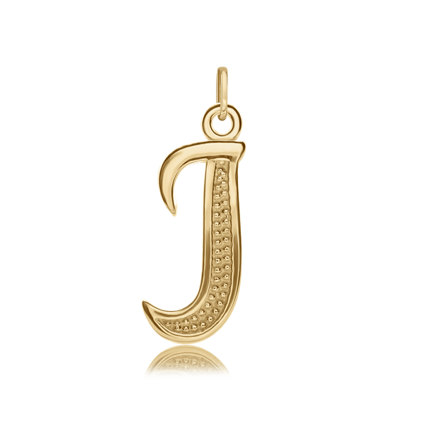 ITI NYC Fancy Pro Caption Bold with Beaded Design in 14K Gold (17mm) (100% Polished with Bail)