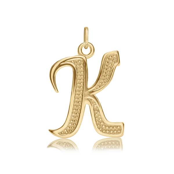 ITI NYC Fancy Pro Caption Bold with Beaded Design in 14K Gold (17mm) (100% Polished with Bail)