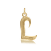 ITI NYC Fancy Pro Caption Bold with Beaded Design in 14K Gold (17mm) (100% Polished with Bail)