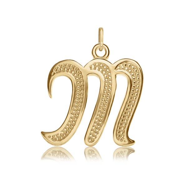 ITI NYC Fancy Pro Caption Bold with Beaded Design in Sterling Silver (17mm) (100% Polished with Bail)