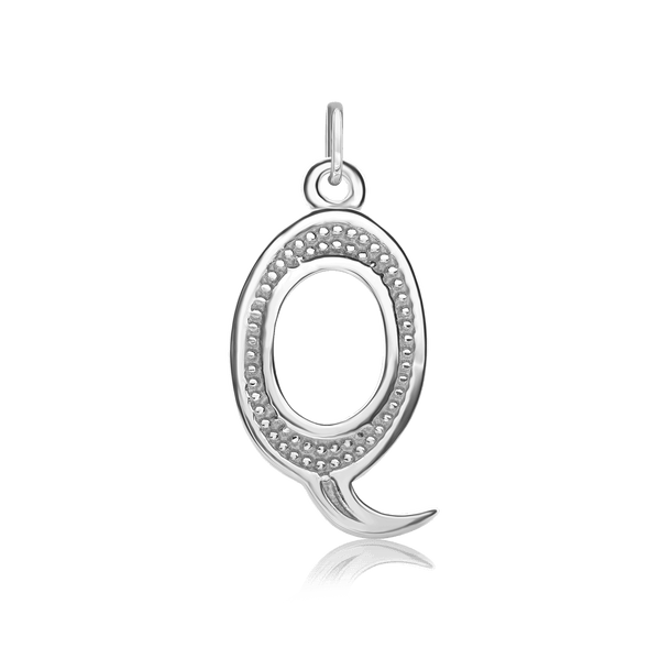 ITI NYC Fancy Pro Caption Bold with Beaded Design in Sterling Silver (17mm) (100% Polished with Bail)