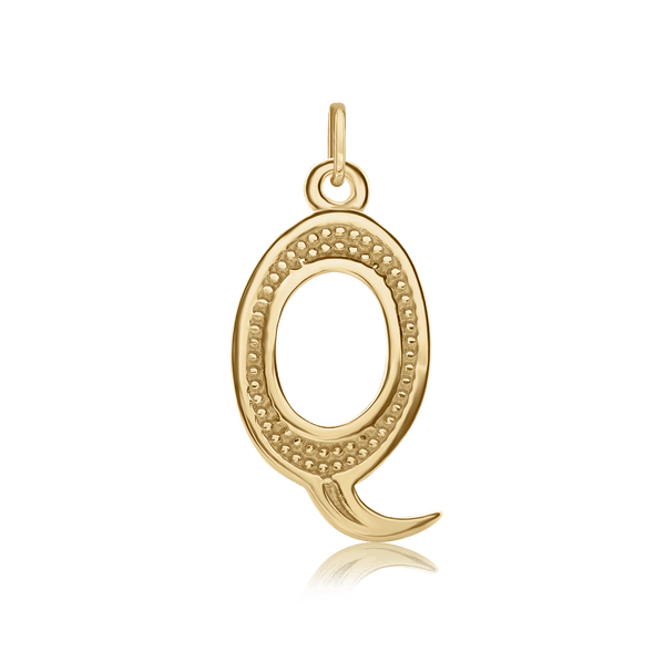 ITI NYC Fancy Pro Caption Bold with Beaded Design in 14K Gold (17mm) (100% Polished with Bail)