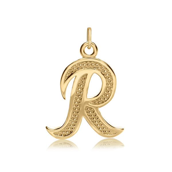 ITI NYC Fancy Pro Caption Bold with Beaded Design in 14K Gold (17mm) (100% Polished with Bail)