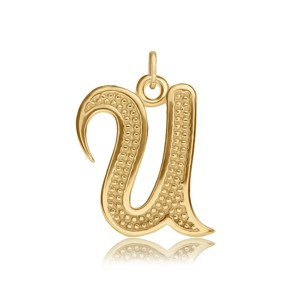 ITI NYC Fancy Pro Caption Bold with Beaded Design in 14K Gold (17mm) (100% Polished with Bail)