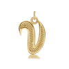 ITI NYC Fancy Pro Caption Bold with Beaded Design in 14K Gold (17mm) (100% Polished with Bail)