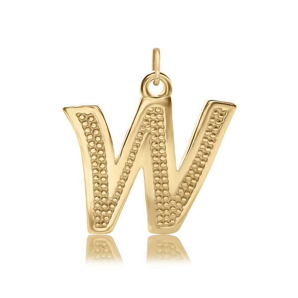 ITI NYC Fancy Pro Caption Bold with Beaded Design in 14K Gold (17mm) (100% Polished with Bail)