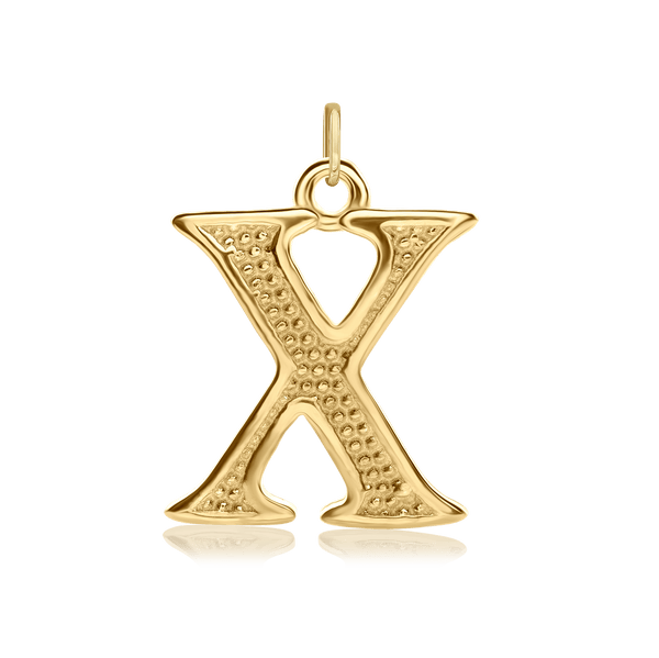 ITI NYC Fancy Pro Caption Bold with Beaded Design in 14K Gold (17mm) (100% Polished with Bail)