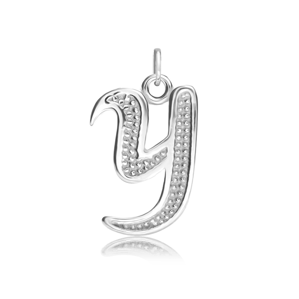 ITI NYC Fancy Pro Caption Bold with Beaded Design in Sterling Silver (17mm) (100% Polished with Bail)