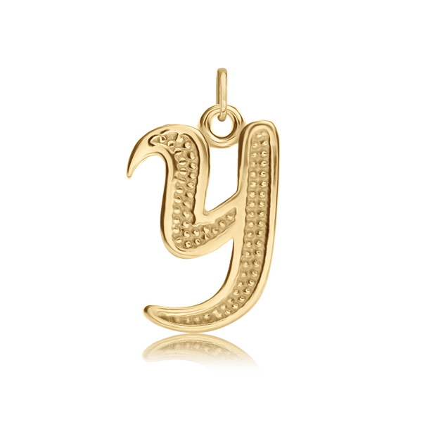 ITI NYC Fancy Pro Caption Bold with Beaded Design in 14K Gold (17mm) (100% Polished with Bail)