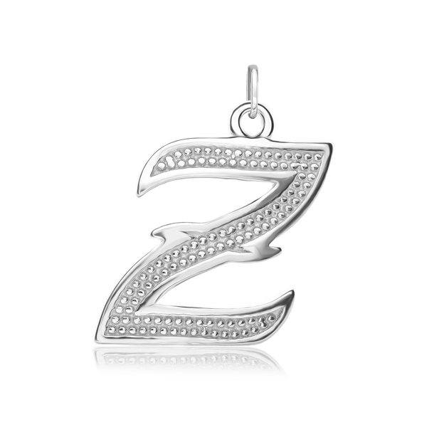 ITI NYC Fancy Pro Caption Bold with Beaded Design in Sterling Silver (17mm) (100% Polished with Bail)