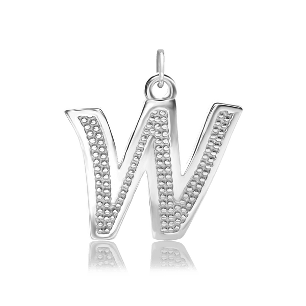 ITI NYC Fancy Pro Caption Bold with Beaded Design in Sterling Silver (17mm) (100% Polished with Bail)