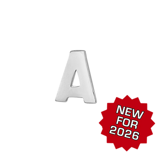 Block Initials in Sterling Silver (6.00 mm)