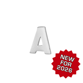 Block Initials in Sterling Silver (8.00 mm)