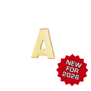 Block Initials in 14K Gold (6.00 mm)
