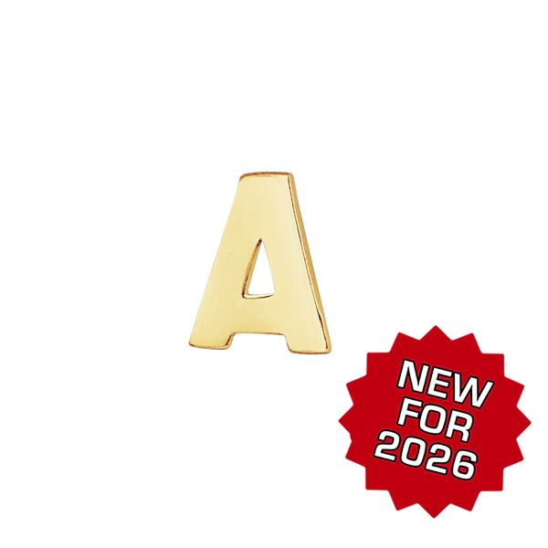 Block Initials in 14K Gold (6.00 mm)