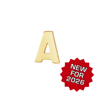 Block Initials in 14K Gold (8.00 mm)