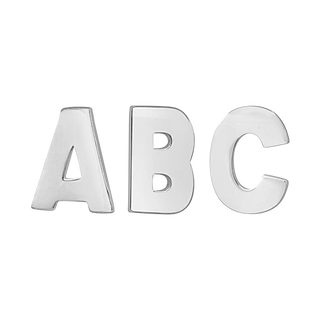 Block Initials in Sterling Silver (8.00 mm)