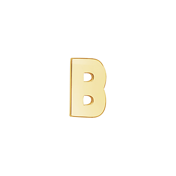 Block Initials in 14K Gold (6.00 mm)
