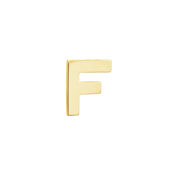 Block Initials in 14K Gold (6.00 mm)