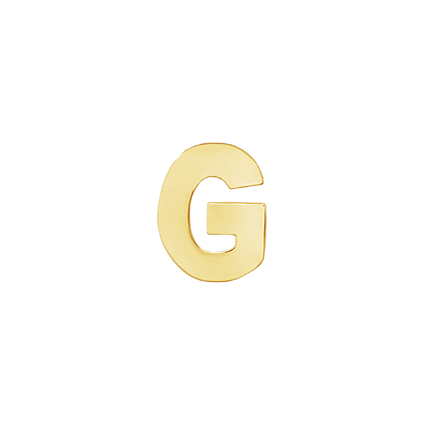 Block Initials in 14K Gold (6.00 mm)
