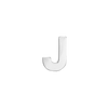 Block Initials in Sterling Silver (8.00 mm)