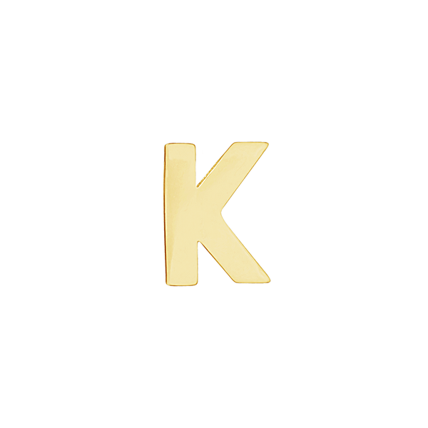 Block Initials in 14K Gold (6.00 mm)