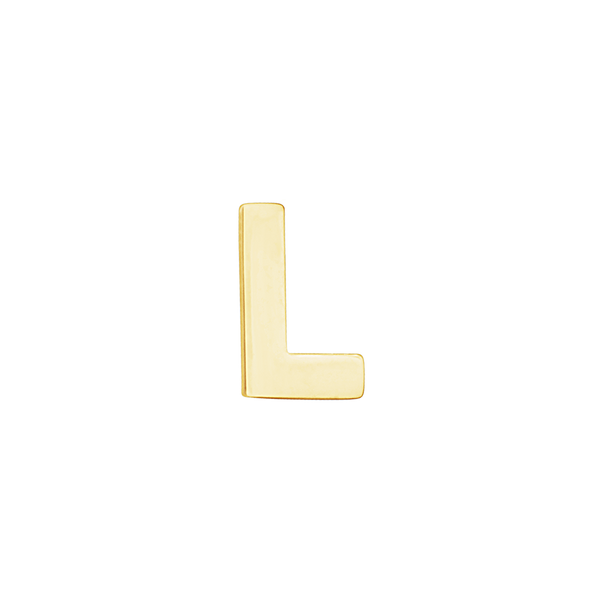 Block Initials in 14K Gold (6.00 mm)