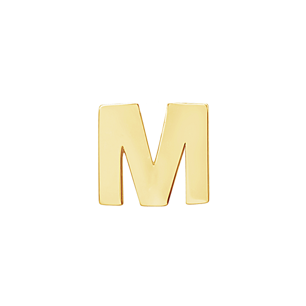 Block Initials in 14K Gold (6.00 mm)