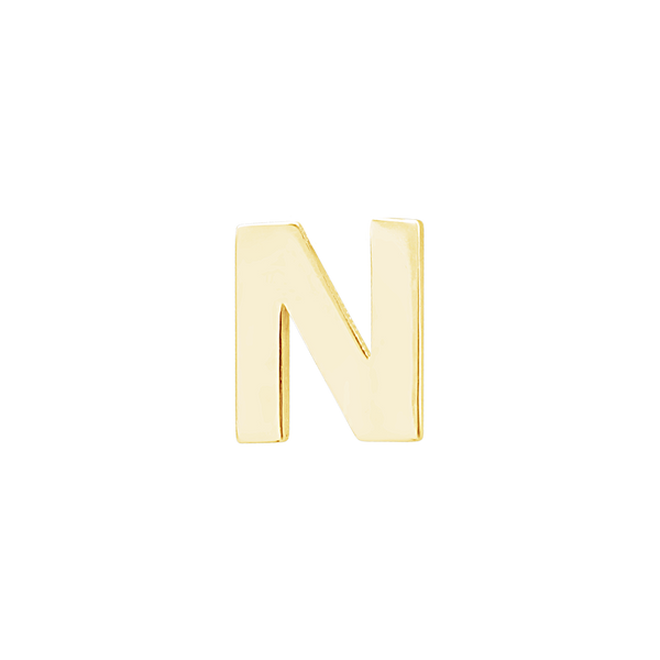 Block Initials in 14K Gold (6.00 mm)