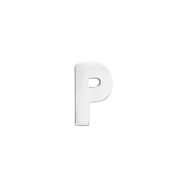 Block Initials in Sterling Silver (8.00 mm)