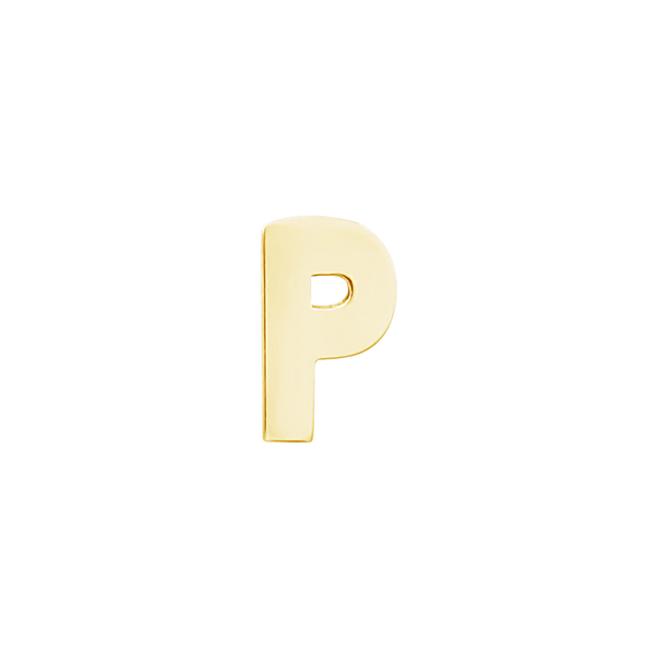 Block Initials in 14K Gold (6.00 mm)